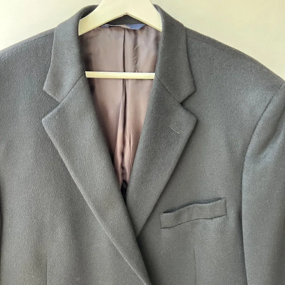 Brooks Brothers Tollegno 1900 Cashmere Madison Fit sportcoat, Black, Size 46R